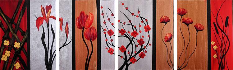 Dafen Oil Painting on canvas flower -set099